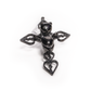 TEDDY CRUCIFIX NECKLACE (BLACK)