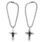 TEDDY CRUCIFIX NECKLACE (BLACK)