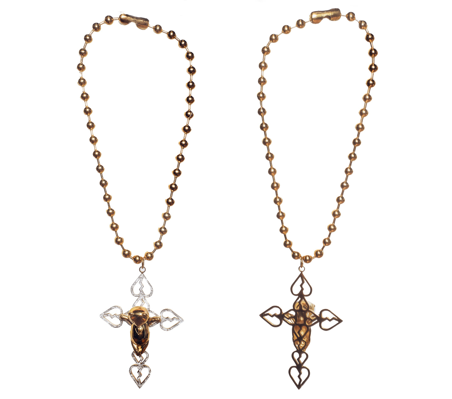 TEDDY CRUCIFIX NECKLACE (GOLD)